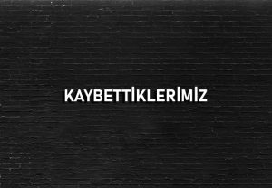 KAYBETTİKLERİMİZ!....